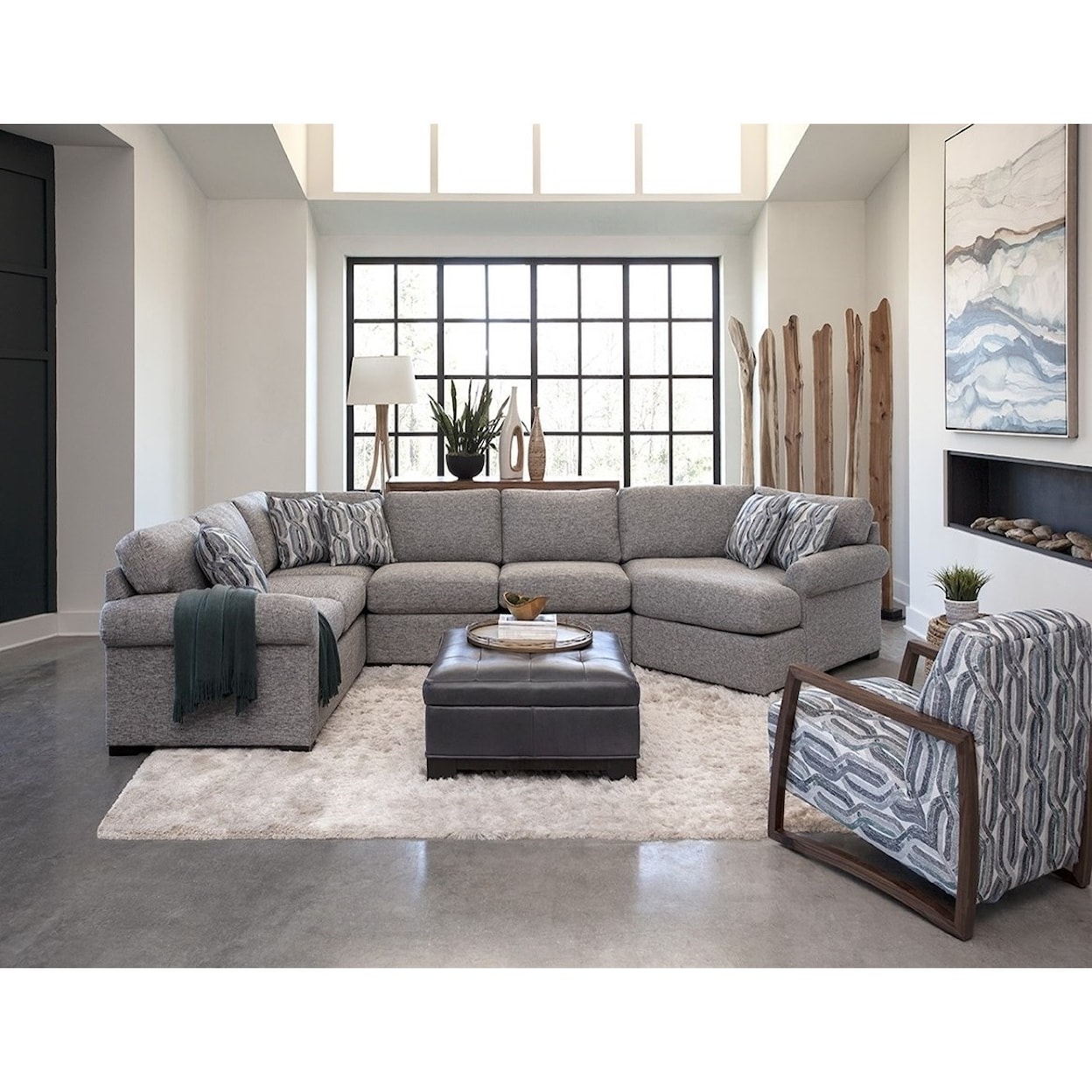 Jonathan Louis Fletcher 3-Piece Sectional with Right-Facing Cuddler