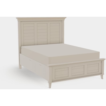 Queen Panel Bed with Leftside Drawer