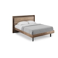 Contemporary Queen Platform Bed with Built-in Lighting and Adjustable Base