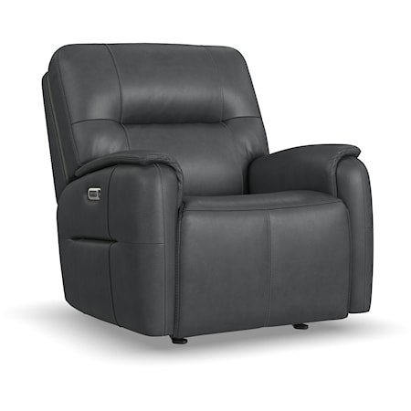 Casual Power Gliding Recliner with Power Headrest