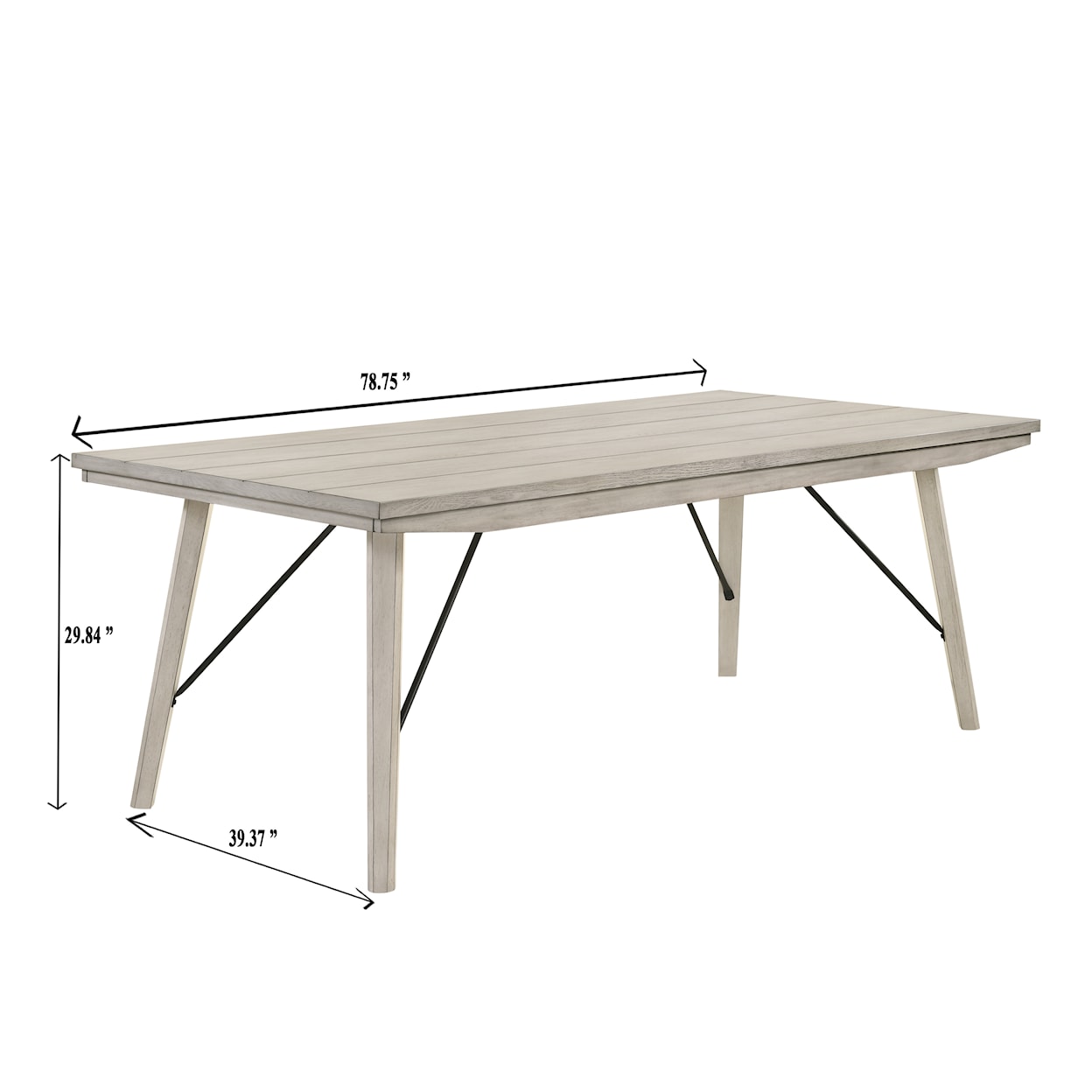 Crown Mark White Sands Dining Table