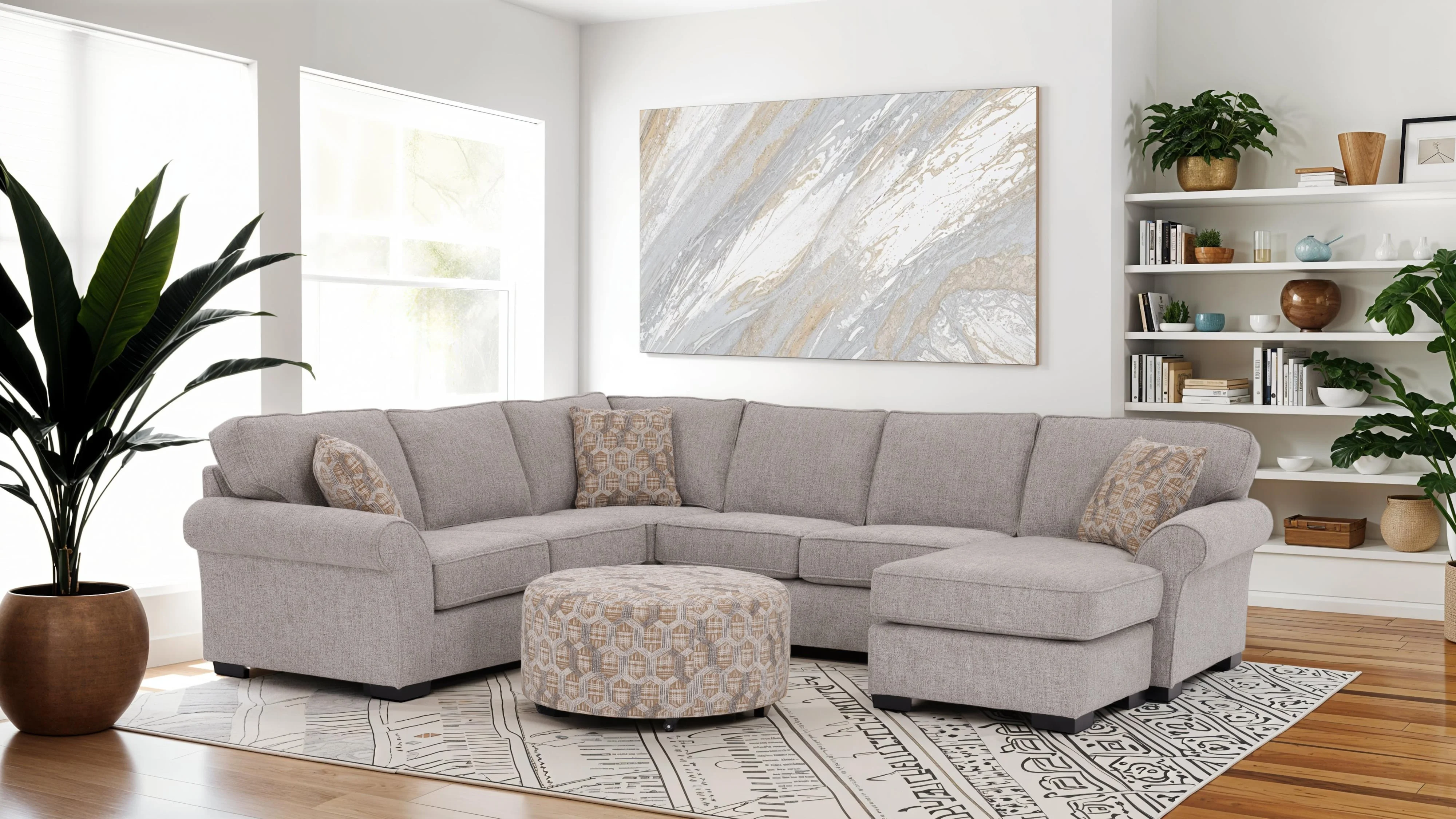 5-Seat Sectional Sofa w/ RAF Chaise