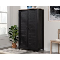 Farmhouse 2-Door Storage Cabinet with Adjustable Shelves