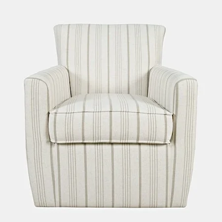 Blakely Transitional Swivel Accent Chair - Beige