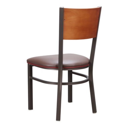 Sylas Blk Uph Mtl Side Chair W Wood Bk