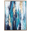 Ashley Furniture Signature Design Wall Art Dinorah Teal Blue Wall Art