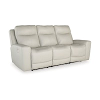 Leather Match Power Reclining Sofa