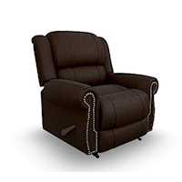 Rocker Recliner with Rolled Arms