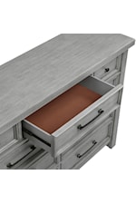 Homelegance Logandale Transitional 9-Drawer Dresser with Bronze Hardware