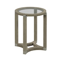 Round Spot Table with Tempered Glass Top