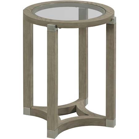 Round Spot Table with Tempered Glass Top