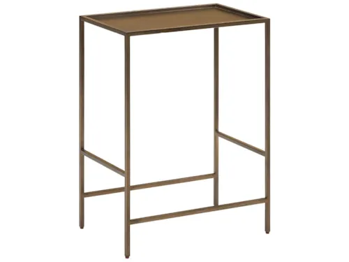 Transitional Rectangular Side Table with Tray Top