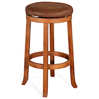 Bar Height Swivel Stool with Upholstered Seat