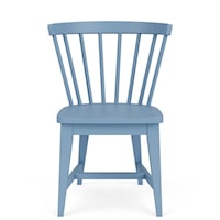 Farmhouse Side Chair with Round Spindle Back Design