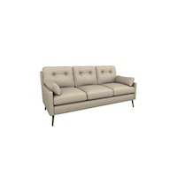 Casual Stationary Sofa With Throw Pillows