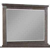 Rustic Farmhouse Mirror with Metal Accents