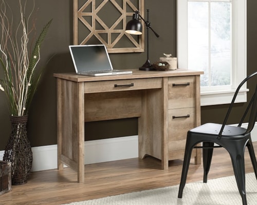 Farmhouse Single Pedestal Desk with File Drawer
