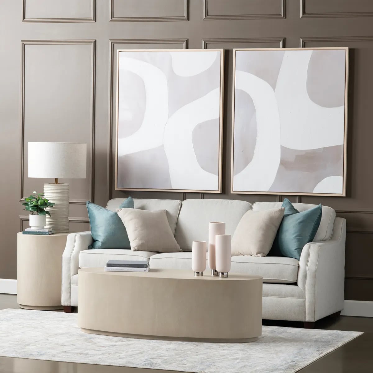 Caldwell Framed Canvas Paintings - Set of 2