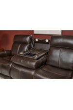 Flexsteel 1524 View Contemporary Power Reclining Sofa with USB Ports