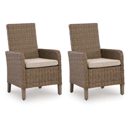 Arm Chair With Cushion (Set Of 2)