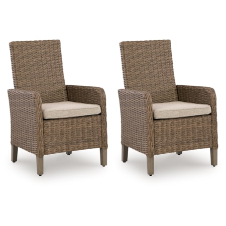 Arm Chair With Cushion (Set Of 2)