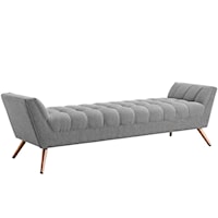 Response Upholstered Fabric Accent Bench - Gray