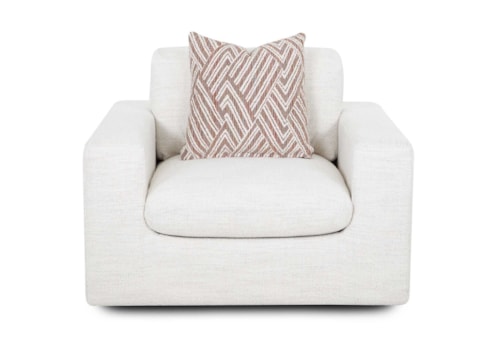 Contemporary Chair with Throw Pillow