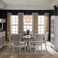 Transitional 7-Piece Dining Table Set