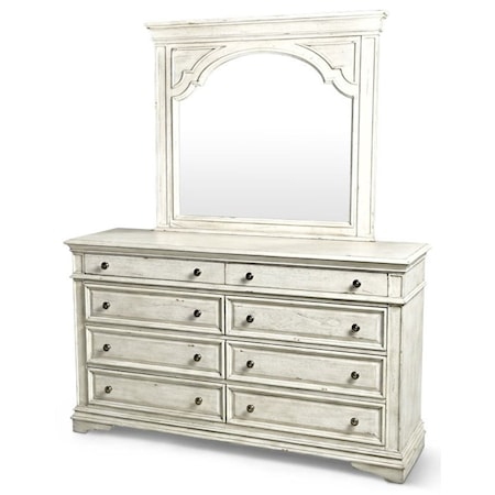 8-Drawer Dresser and Mirror Set