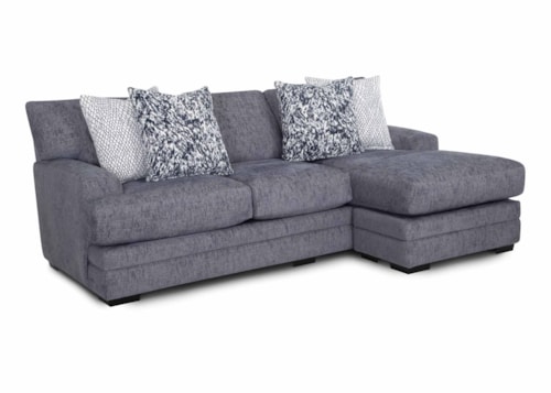 Transitional Sofa with Reversible Chaise