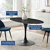 Modway Lippa 54" Marble Oval Dining Table