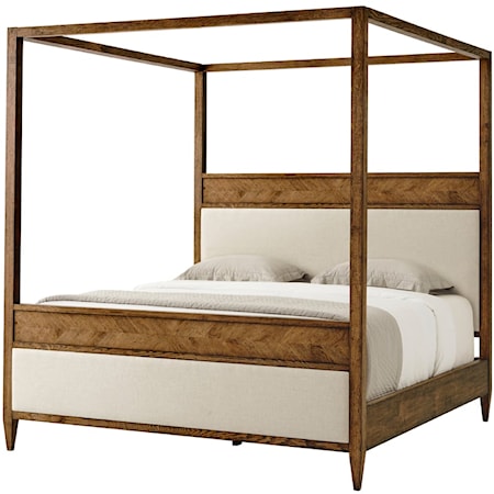 Upholstered Canopy California King Bed