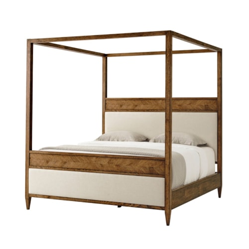 Upholstered Canopy King Bed
