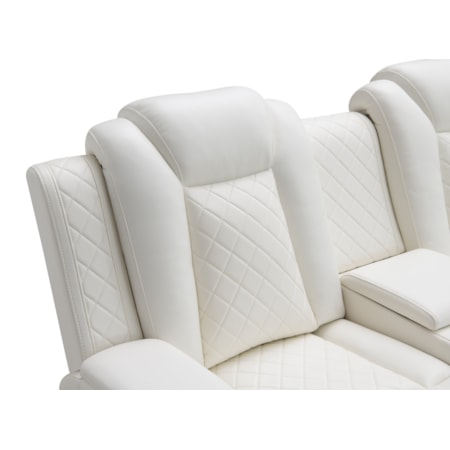 Manual Reclining Console Loveseat