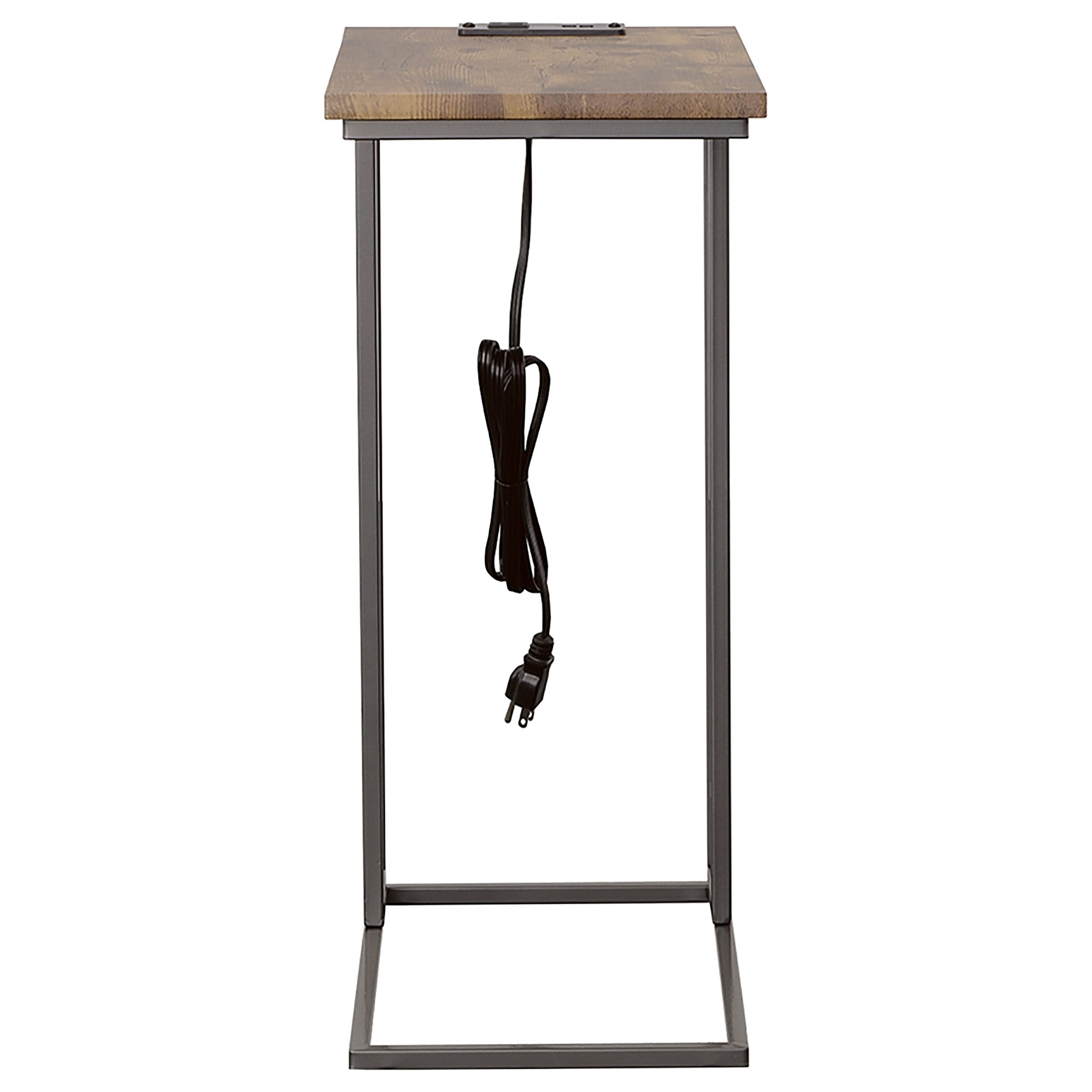 Rudy C-Shaped Side Table w/ Power Outlet