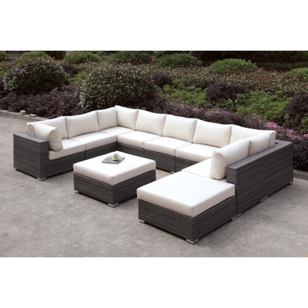 U-Sectional + Ottoman