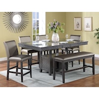 BANKSIDE GREY 6 PIECE PUB SET |