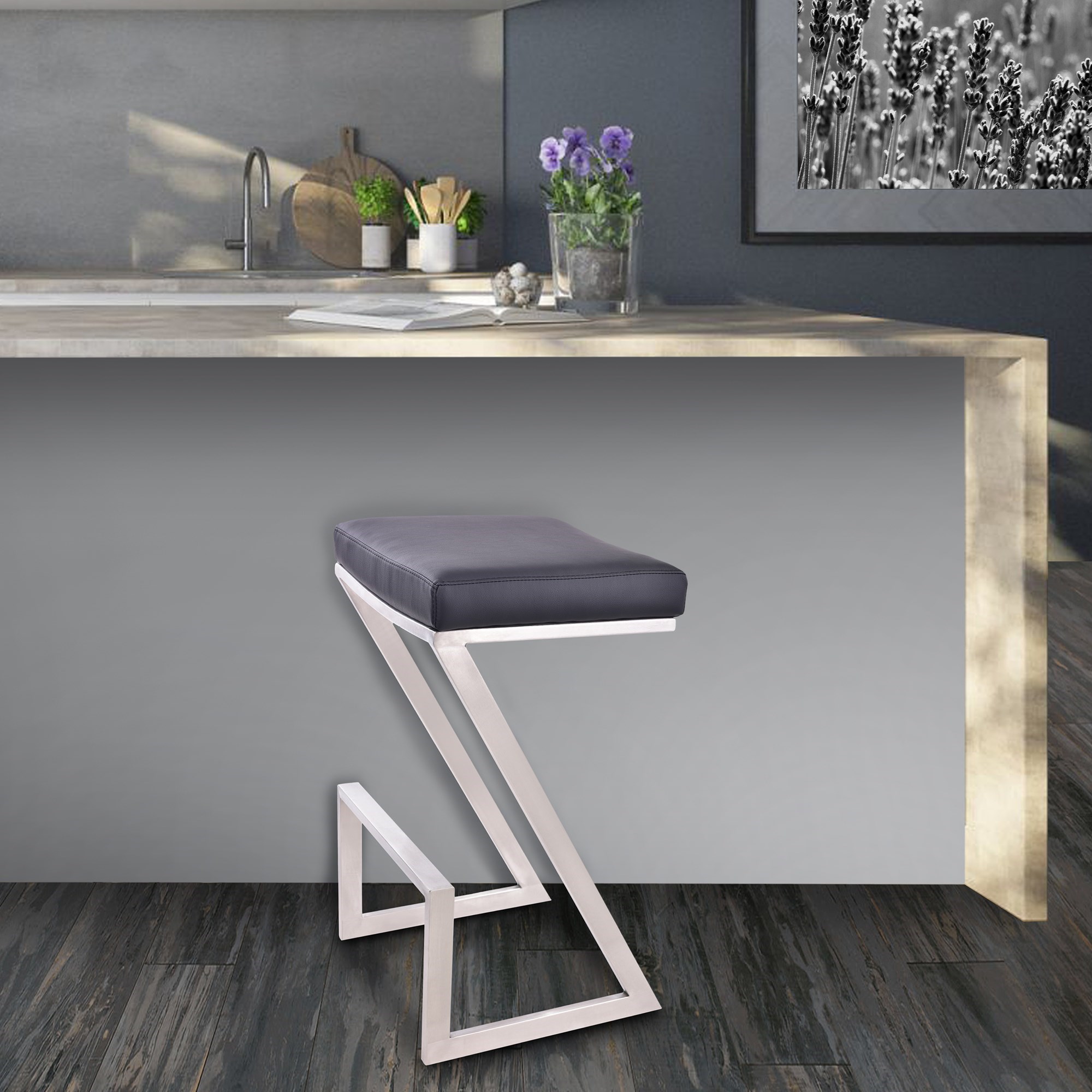 26" Counter Height Backless Barstool