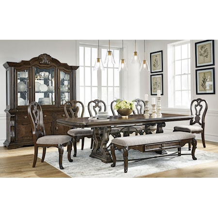 8-Piece Dining Set with Bench