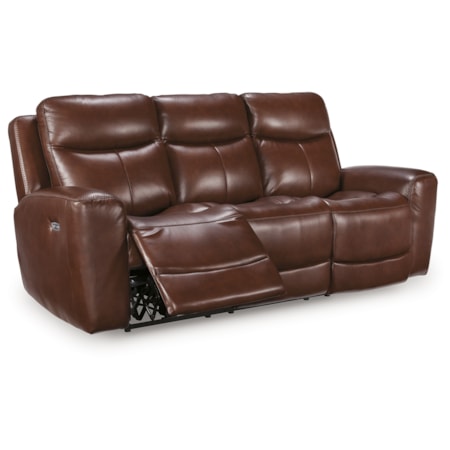 Pwr Rec Sofa With Adj Headrest