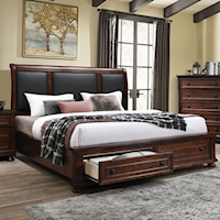 Barlow Transitional King Upholstered Storage Bed