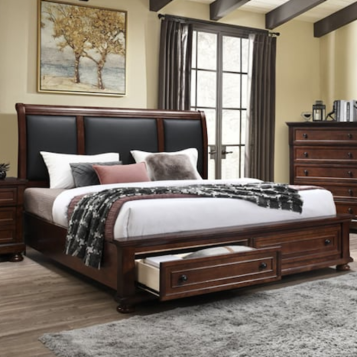 Flair Barlow King Upholstered Bed