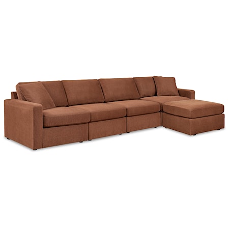 4-Piece Sectional And Ottoman