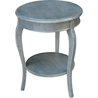 Contemporary Accent Table with Open Shelf