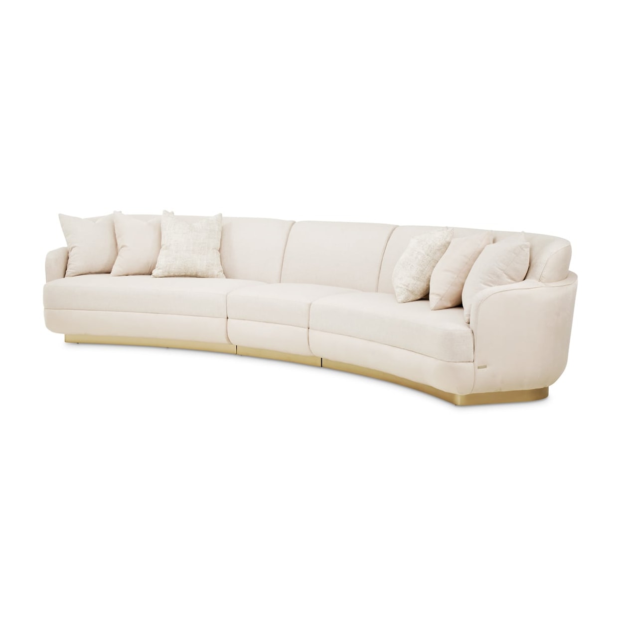 Michael Amini Aurora 3-Piece Upholstered Sectional Sofa