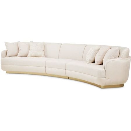 3-Piece Upholstered Sectional Sofa