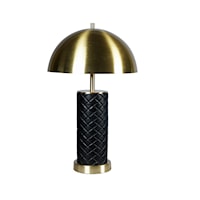 Transitional Black and Gold Table Lamp