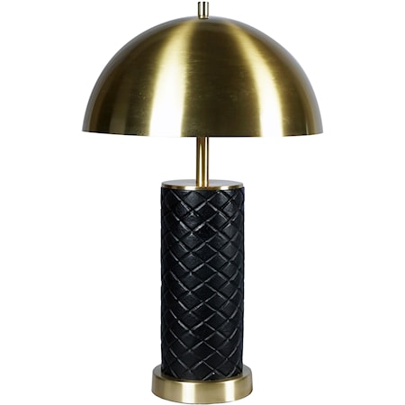 Transitional Black and Gold Table Lamp