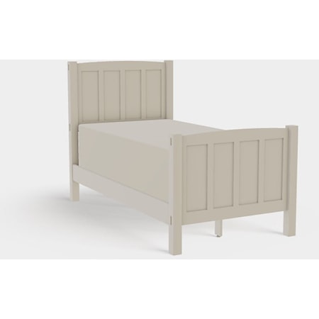 American Craftsman Twin XL Panel Bed with High Footboard