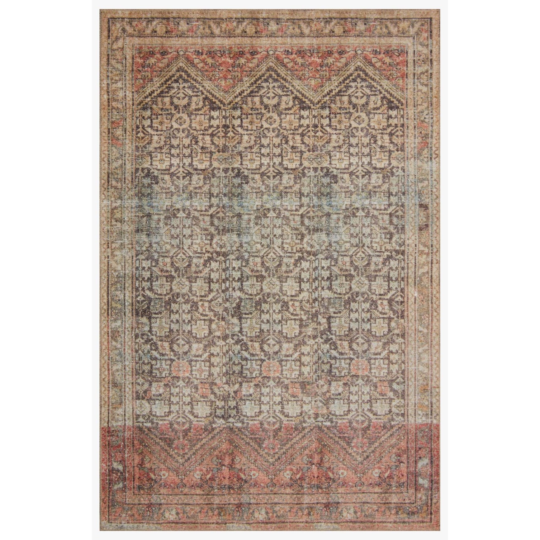 Loloi Rugs Loren 5'0" x 7'6" Charcoal / Multi Rug